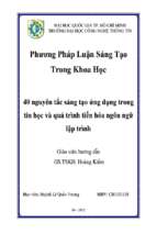 Phương pháp luận sáng tạo trong khoa học 40 nguyên tắc sáng tạo ứng dụng trong tin học và quá trình tiến hóa ngôn ngữ lập trình   luận văn, đồ án, đề tài tốt nghiệp