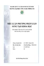 Tiểu luận phương pháp luận sáng tạo khoa học  