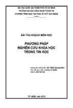 Tiểu luận phương pháp nghiên cứu khoa học trong tin học   luận văn, đồ án, đề tài tốt nghiệp