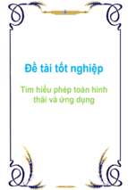 đề tài tìm hiểu phép toán hình thái và ứng dụng   luận văn, đồ án, đề tài tốt nghiệp