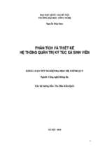 Luận văn phân tích và thiết kế hệ thống quản trị ký túc xá sinh viên   luận văn, đồ án, đề tài tốt nghiệp