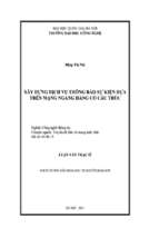 Luận văn xây dựng dịch vụ thông báo sự kiện dựa trên mạng ngang hàng có cấu trúc   luận văn, đồ án, đề tài tốt nghiệp