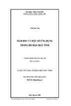 Hàm rbf và một số ứng dụng trong đồ họa máy tính   luận văn, đồ án, đề tài tốt nghiệp