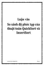 Luận văn so sánh độ phức tạp của thuật toán quicksort và insertsort   luận văn, đồ án, đề tài tốt nghiệp