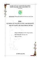đề tài vận dụng các nguyên lý sáng tạo giải quyết một số vấn đề   bài toán trong tin học   luận văn, đồ án, đề tài tốt nghiệp