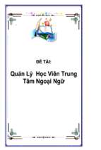 đề tài quản lý học viên trung tâm ngoại ngữ   luận văn, đồ án, đề tài tốt nghiệp