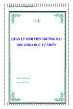 Quản lý sinh viên trường đại học khoa học tự nhiên   luận văn, đồ án, đề tài tốt nghiệp