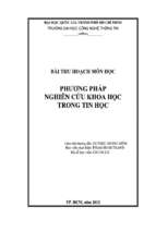 Phương pháp nghiên cứu khoa học trong tin học  