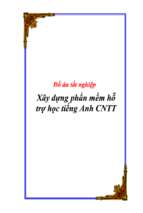 đồ án xây dựng phần mềm hỗ trợ học tiếng anh công nghệ thông tin   luận văn, đồ án, đề tài tốt nghiệp