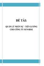 đề tài quản lý nhân sự   tiền lương cho công ty sun   rise   luận văn, đồ án, đề tài tốt nghiệp