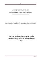 Phương pháp bước đi ngẫu nhiên trong giải quyết các bài toán tin học   luận văn, đồ án, đề tài tốt nghiệp