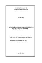 Khóa luận phát triển mobile web cho hệ thống học tập điện tử moodle   luận văn, đồ án, đề tài tốt nghiệp