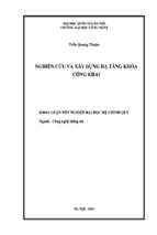 Khóa luận nghiên cứu và xây dựng hạ tầng khóa công khai   luận văn, đồ án, đề tài tốt nghiệp