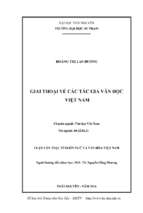 Giai thoại về các tác gia văn học việt nam