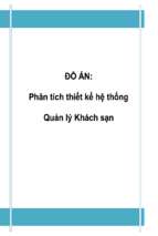 Phân tích thiết kế hệ thống quản lý khách sạn   luận văn, đồ án, đề tài tốt nghiệp
