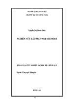 Nghiên cứu bảo mật web services   luận văn, đồ án, đề tài tốt nghiệp