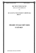 Tìm hiểu về giao thức định tuyến bgp   luận văn, đồ án, đề tài tốt nghiệp