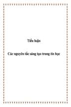 Tiểu luận các nguyên tắc sáng tạo trong tin học   luận văn, đồ án, đề tài tốt nghiệp