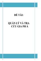 đề tài quản lý và tra cứu gia phả   luận văn, đồ án, đề tài tốt nghiệp