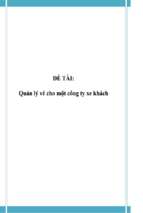 Luận văn quản lý vé cho một công ty xe khách   luận văn, đồ án, đề tài tốt nghiệp
