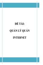 đề tài quản lý quán internet   luận văn, đồ án, đề tài tốt nghiệp
