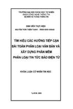 Khóa luận tìm hiểu các hướng tiếp cận bài toán phân loại văn bản và xây dựng phần mềm phân loại tin tức báo điện tử  