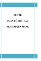Quản lý thi trắc nghiệm qua mạng   luận văn, đồ án, đề tài tốt nghiệp
