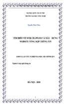 Khóa luận tìm hiểu về web crawler và xây dựng website tổng hợp thông tin   luận văn, đồ án, đề tài tốt nghiệp
