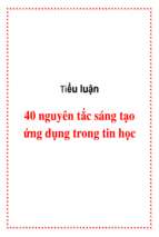 Tiểu luận 40 nguyên tắc sáng tạo ứng dụng trong tin học   luận văn, đồ án, đề tài tốt nghiệp