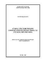 Khóa luận sử dụng công nghệ windows communication foundation trong các ứng dụng trên diện rộng   luận văn, đồ án, đề tài tốt nghiệp