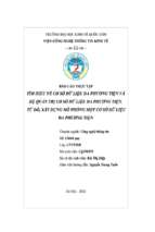 Tìm hiểu về cơ sở dữ liệu đa phương tiện và hệ quản trị cơ sở dữ liệu đa phương tiện