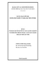 đề tài ứng dụng một số nguyên tắc sáng tạo để giải quyết vấn đề bài toán trong tin học và ứng dụng giải bài toán 8 số trên máy tính   luận văn, đồ án, đề tài tốt nghiệp