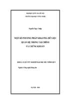 Khóa luận một số phương pháp khai phá dữ liệu quan hệ trong tài chính và chứng khoán   luận văn, đồ án, đề tài tốt nghiệp