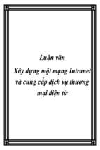Luận văn xây dựng một mạng intranet và cung cấp dịch vụ thương mại điện tử   luận văn, đồ án, đề tài tốt nghiệp
