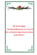 đồ án xây dựng hệ thống quảng cáo và cung cấp dịch vụ du lịch trên mạng internet cho công ty du lịch phú yên   luận văn, đồ án, đề tài tốt nghiệp