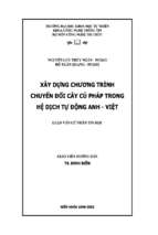Luận văn xây dựng chương trình chuyển đổi cây cú pháp trong hệ dịch tự động anh   việt   luận văn, đồ án, đề tài tốt nghiệp