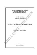 Luận văn quản lý dựán phần mềm trên web   luận văn, đồ án, đề tài tốt nghiệp