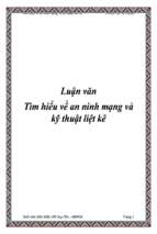 Luận văn tìm hiểu về an ninh mạng và kỹ thuật liệt kê   luận văn, đồ án, đề tài tốt nghiệp