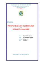 ứng dụng phương pháp sáng tạo khoa học vào kỹ thuật công nghệ   luận văn, đồ án, đề tài tốt nghiệp