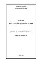 Luận văn sắp hàng hoàn chỉnh hai hệ genome   luận văn, đồ án, đề tài tốt nghiệp