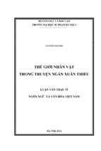 Thế giới nhân vật trong truyện ngắn xuân thiều (lv02107)