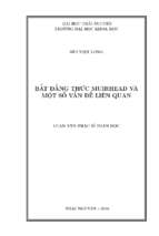 Bất đẳng thức muirhead và một số vấn đề liên quan