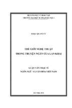 Thế giới nghệ thuật trong truyện ngắn của lan khai (lv02106)