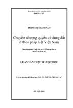 Chuyển nhượng quyền sử dụng đất ở theo pháp luật việt nam