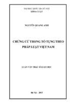 Chứng cứ trong tố tụng theo pháp luật việt nam