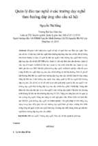 Quản lý đào tạo nghề ở các trường dạy nghề theo hướng đáp ứng nhu cầu xã hội