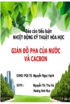 Report giản đồ pha của nước (h2o) và carbon (c)