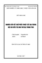 Nghiên cứu kết quả phẫu thuật cắt đại tràng nội soi điều trị ung thư đại tràng trái  (tt)