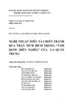 Nghệ thuật miêu tả chiến tranh qua trận xích bích trong “tam quốc diễn nghĩa” của  la quán trung