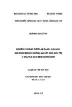 Nghiên cứu đặc điểm lâm sàng, x quang, giải phẫu bệnh và đánh giá kết quả điều trị u nguyên bào men xương hàm